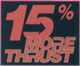 15% more thrust